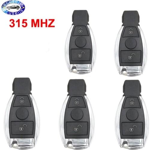 5PCS* 2 Button Keyless Entry Remote Key Fob 315mhz Support BGA Style NEC Chip for Benz A E S G CLK SLK ML Class 2000