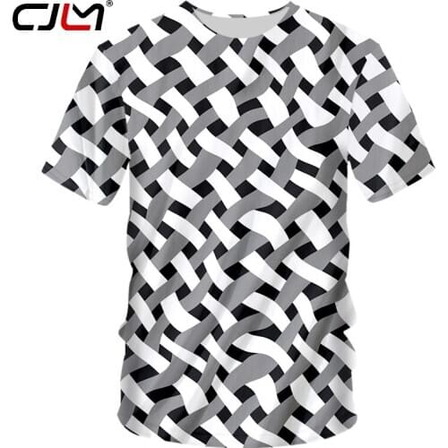 CJLM Mens Summer Black White 3d Printed Tshirt Man Hiphop O Neck T-shirt Casual Breathable Plus Size 7xl Tshirt Unisex Tops