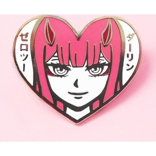 Darling In The Franxx Mystery Girl Code:002 Enamel Brooch Pin Backpack Hat Bag Collar Lapel Pins Badges Women Mens Accessories