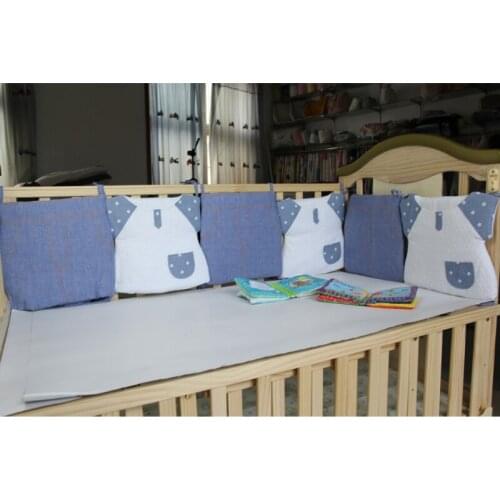 Baby Room Decor 6pcs Bumpers Set Protector Printed Animal Zoo Pillow For Newborn U7EE