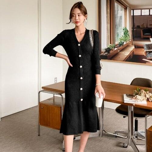 Women New Summer Sexy Slash Neck Black Mermaid Dress Lady Elegant Temperament Evening Party OL Simple Series Slim Dresses