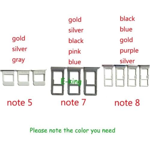 10PCS For Samsung Galaxy Note 5 7 8 9 Sim Card Slot Tray Holder Sim Card Reader Socket