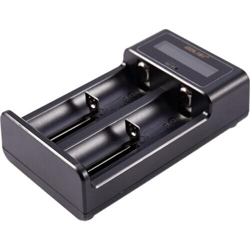 Golisi I2 2.0A Mini Smart Battery Charger Quick Charge Lcd Display 18650 26650 20700 21700 Rechargeable Charger For Battery