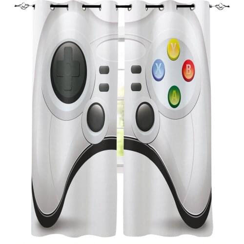 Button Game Keyboard Gamepad Modern Blackout Curtains For Living Room Bedroom Window Treatment Blinds Drapes Kitchen Curtains