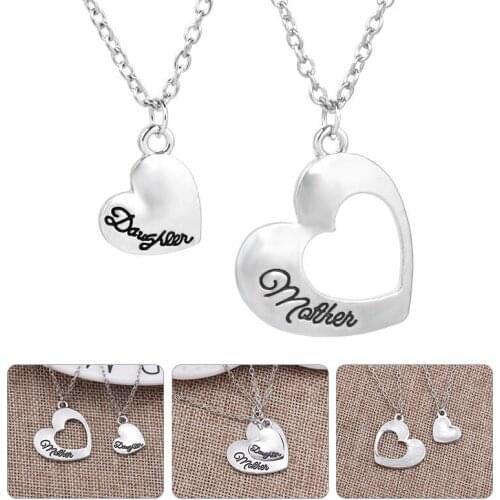 Exquisite Mothers Day Gift Mother Daughter Love Letter Mosaic Fashion Hollow Necklace Cap Backpack Clothes Accessories Gift