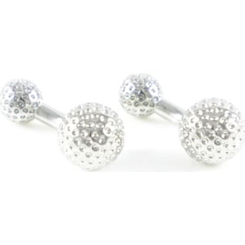 Golf Balls Cuff Links Rhodium Plated Dual Balls Cuff Links Birthday Gift Cuff Links Wedding Cuff Links