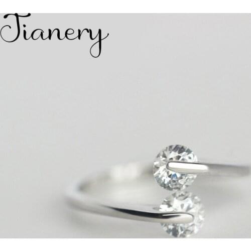 Charming Boho Korean Open Adjustable Size Crystal Beads Ball Rings for Women Wedding Ring Jewelry Valentines Day GIFT