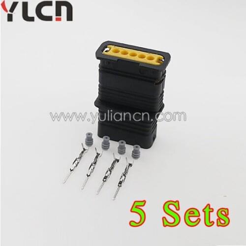 Wholesale 5 Sets Kits 5 Pin Way Brand Waterproof Seal Electrical Wire Connector For Car Plugs Set