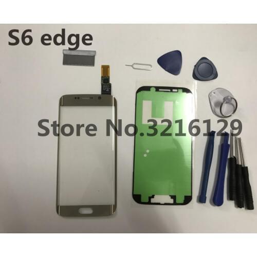 Original LCD touch screen front glass lens+TP+adhesive Tape Replacement Parts for samsung galaxy s6 edge G925 G925F plus g928