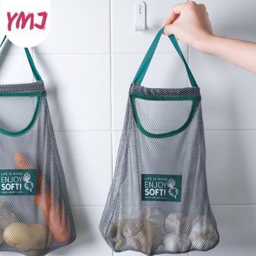 Fruit Vegetable Garlic Onion Hanging Storage Bag Hollow Breathable Reusable Mesh Bags Organizer Home Kitchen Accessories 1PC