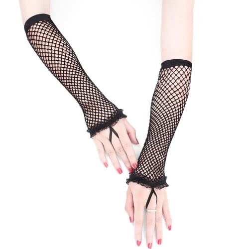 Sexy Lace Fingerless Gloves Flirting Fishnet Long Gloves Bdsm Bondage Erotic Toys Sex Games Visual Seduction Exotic Accessories