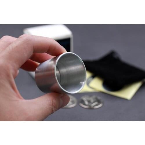 Super Cup (Half Dollar) by Johnny Wong Close up Magic Tricks Gimmick Illusions Magician Coin Magia Fun Perfect Twice Penetration