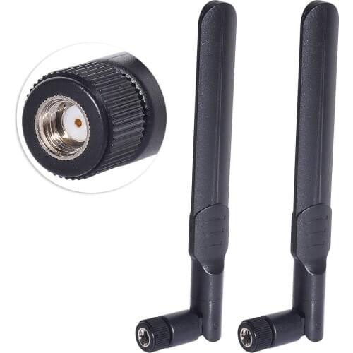 Superbat 2pcs 8dBi 2.4GHz 5GHz Dual Band WiFi Antenna Wireless Network RP-SMA Plug(Female pin) Connector