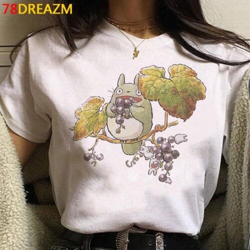 Totoro Studio Ghibli summer top top tees women print japanese white t shirt top tees t shirt tumblr