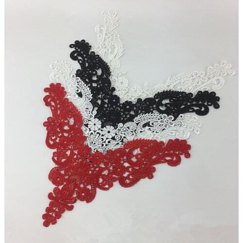CHICKNIT Embroidered Venise Lace Neckline Collar Embellishment Sewing Applique Trims Sewing Supplies Scrapbooking Fabric DC1