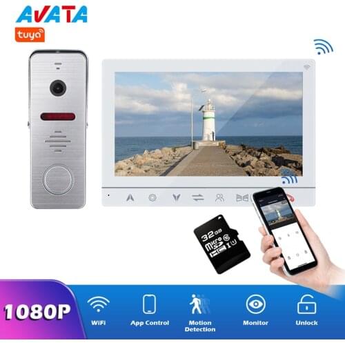 AVATA Tuya Wifi Video Intercom Doorphone 1080P Doorbell Smart Home Doorbell Camera Support Record App Control Remote Unlock