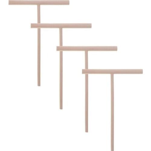 WSFS Hot 4Pcs T Shape Crepe Maker Pancake Batter Wooden Spreader Stick, Wooden Crepe Tools,Crepe Spreaders for Making Crepes