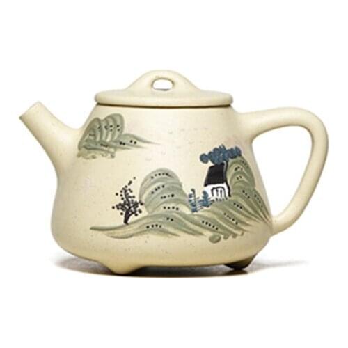 Yixing Purple Clay Teapot Handmade Mud-painted Original Mine Benshan Green High Stone Scoop Chinese Tea Set Household