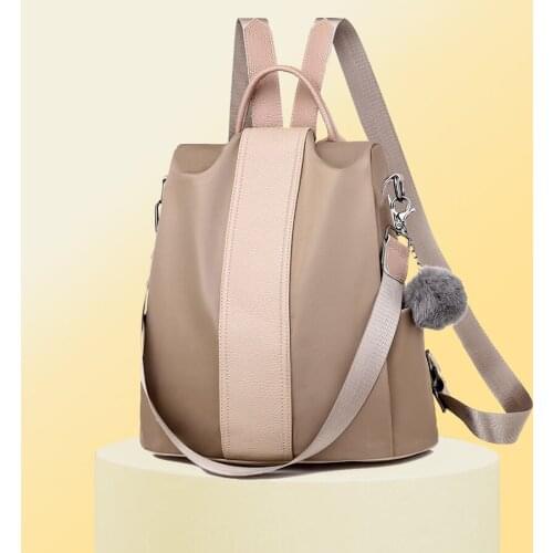 2020 Women Backpacks Oxford High Quality Back Pack Girls College Backpack Fashion Preppy Bagpack with Pendant mochila mujer