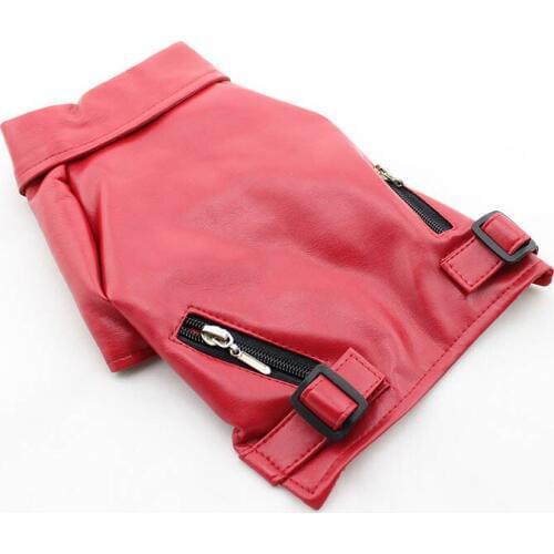 1pcs pet dog cat cool fashion PU leather jacket clothes doggy autumn winter coat clothing puppy overcoat costume dogs outwear