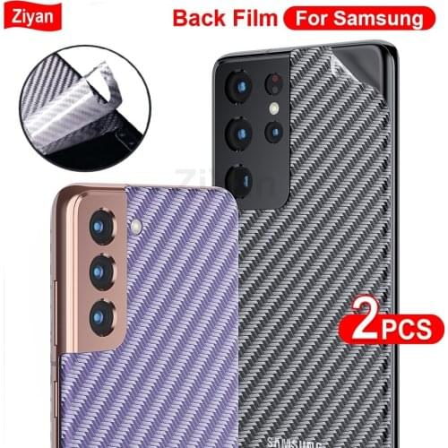 2Pcs Back Screen Protector For Samsung S21 Ultra Note 20 S10 Plus Carbon Fiber Sticker For Samsung S20+ Note10 Protective Film
