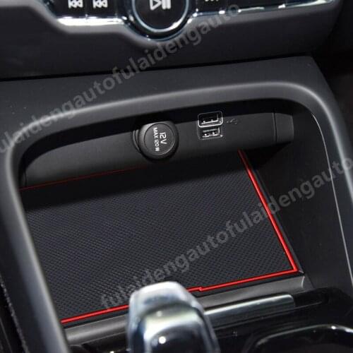 20PCS For Volvo XC40 2019-2021 Interior Non-slip Door Slot Pad Water Cup Holder Mats Car Styling Accessories