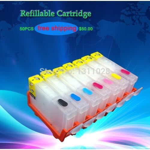 50 PCS each lot empty BCI-3 series BCI-6 series refillable cartridge for use in B540/ B550/ B600/ B640/ B650 without chip