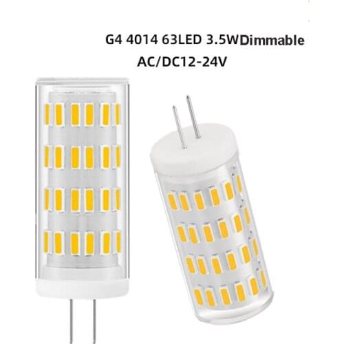 100pcs Dimmable LED G4 Bulb Pendant Crystal Chandelier Light 2.5w 3.5w AC/DC 12V 24V LED Corn Lamp Replace 30W 50W Halogen Bulb