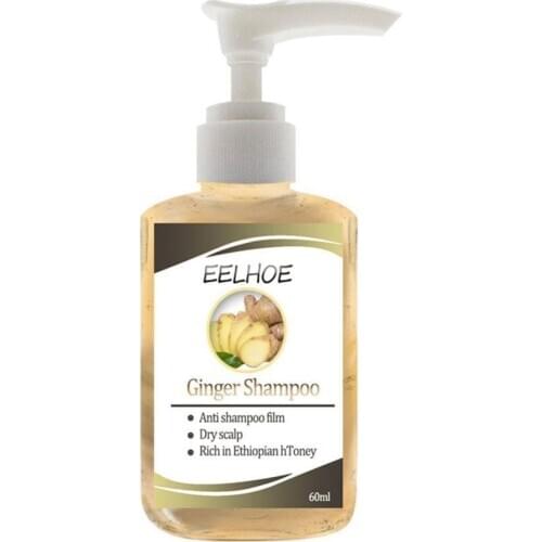 60ml Ginger Shampoo Anti-hair Loss Hair Treatment Anti-dandruff And Anti-itch Refreshing And Oil-controlling Shampoo