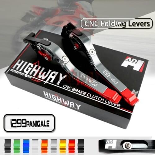 CNC Aluminum Brake Handle Bar Lever Extendable Folding Adjustable Brake Clutch Levers For DUCATI 1299 Panigale / S / R 2015-2017