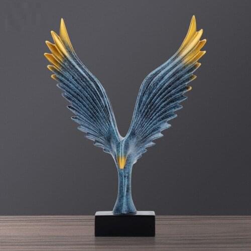 AMERICAN ABSTRACT MIRS WINGS FIGURINES RESIN ORNAMENTS CREATIVE WINGS STATUE RETRO DESKTOP CRAFTS ARTWORK HOME DECORATION R1648