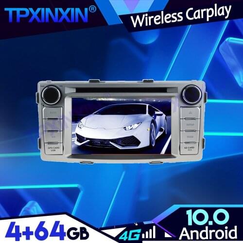 PX6 Android 10.0 4G+64G IPS Carplay For TOYOTA HILUX 2012-2014 Car Tape Recoder Multimedia Player Head Unit Navi GPS Auto Radio