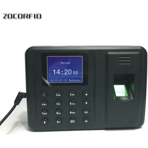 So easy biometric fingerprint punch usb time clock office attendance recorder timing employee machine reader Voice English