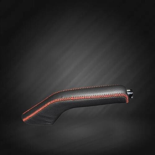 Car Hand Brake Covers Top Layer Leather Case for Kia K2 Handbrake Grips Cover Auto Genuine Leather Handbrake