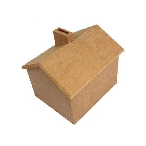 Wooden Small House Piggy Bank paintable decorative objects декоративные предметы под роспись