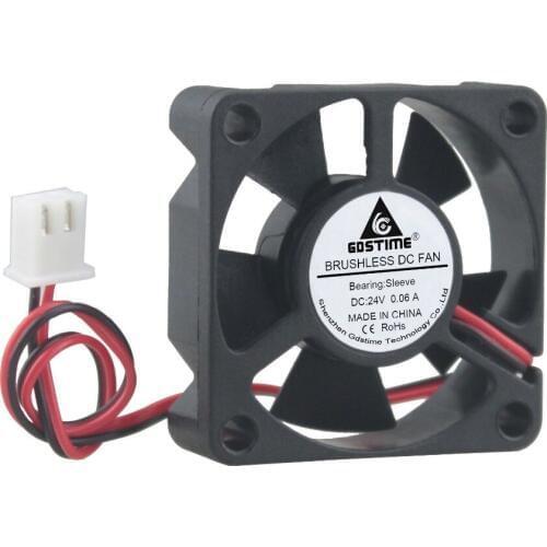 Gdstime 1 pcs Mini 35x35x10mm 3510 DC 24V 2Pin Brushless Cooler Cooling Fan 35mm x 10mm
