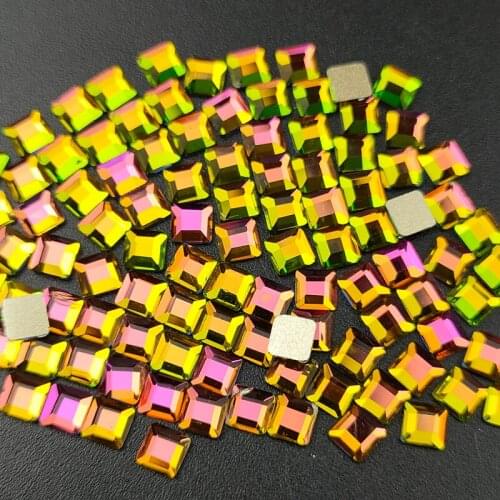 Hot sale Fashion Nail art Rhinestone Square Shape Flatback Crystal stones For 3D Nail Art Decoration