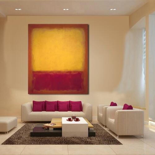 JQHYART Mark Rothko Classical Oil Painting Wall Art Picture Home Decor Canvas Print Living Room Modern No Frame