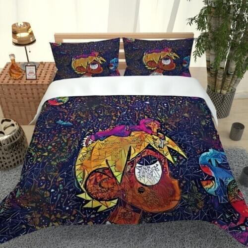Hot style 3D digital kids printing 100% Polyester bedding set 1 duvet cover + 1/2 pillowcases bed in a bag US/EU/AU size