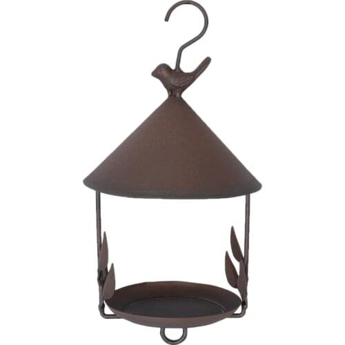 Bird Feeder Bird Outdoor Iron Rainproof Windproof Hanging Style Feeder for Various Pet Birds Feeding Supplies