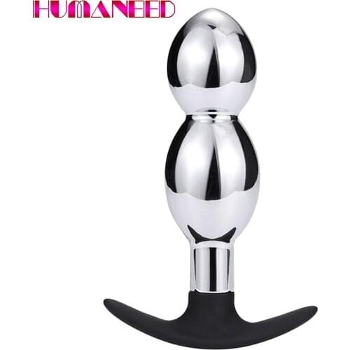 Metal Butt Plug with Suction Cup Anchor Anal Plug Adult Accessories for Erotic Womens Torture BDSM Slave Sex Toys Anus Cone Plug