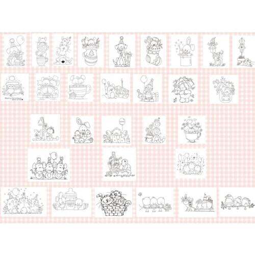 Cartoon animalTransparent Klare stempel und schneiden stirbt DIY Silikon Dichtungen Scrapbooking/Karte, Der/Fotoalbum Dekoration