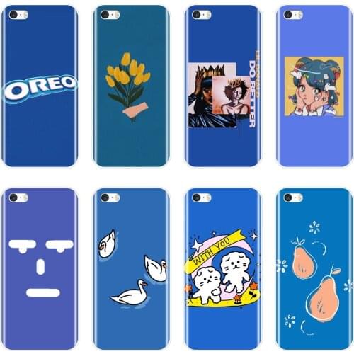 Soft Phone Case For iPhone 4 4S 5 5C 5S SE Case Silicone Flower Cat Blue Pear Cartoon Floral Cute Back Cover For iPhone 4 5 S