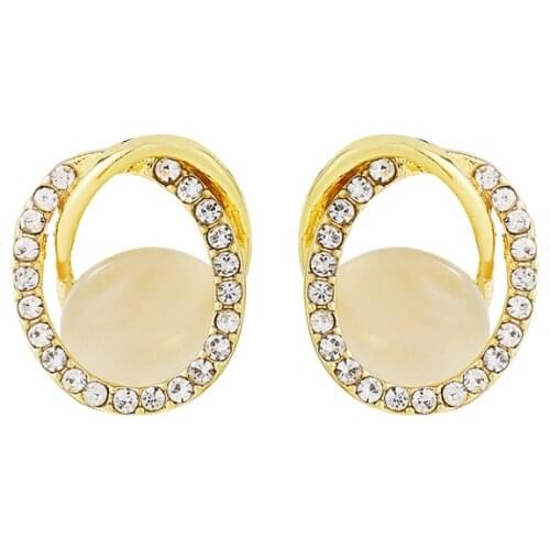 New Earrings Fashion Jewelry Simple Statement Cats Eye Exquisite Temperament Earrings Wholesale Kolczyki Earrings For Women