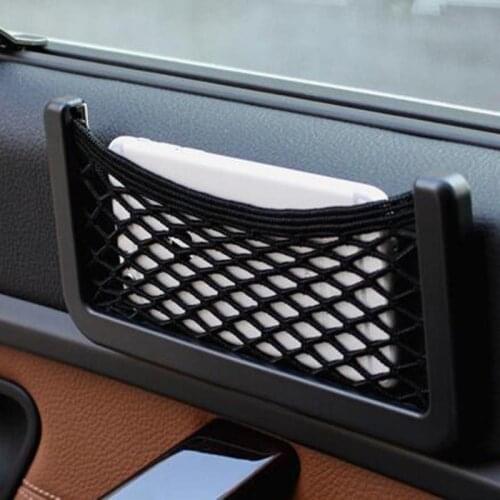 New Car Back Rear Trunk Seat Elastic String Net Mesh Storage Bag Pocket Cage Auto Organizer Seat Back Bag 15*8cm