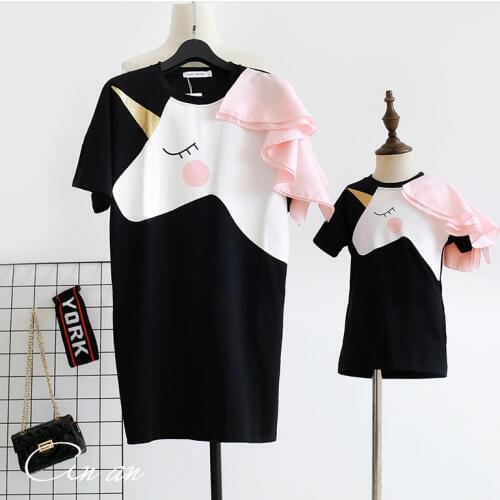 Mother Daughter Dresses Family Look Mom Daughter Dress Clothes Ruffle Long Sleeve Mommy and Me Family Matching Clothes