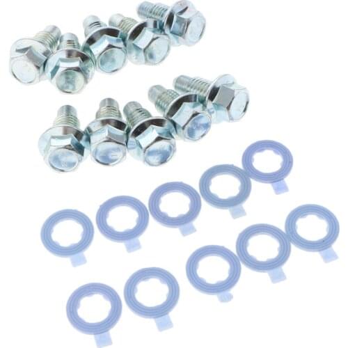 10 Pieces M12x1.75 Engine Oil Drain Plug Gasket 8132293 for Chrysler