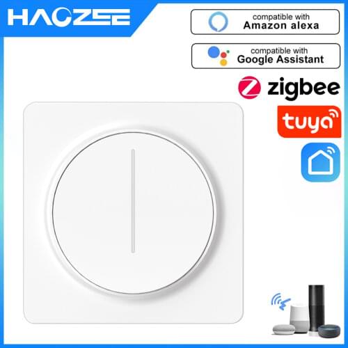 Smart Tuya Zigbee Dimmer Switch Remote Control Touch Dimmer LED Voice Control Compatiable With Alexa Google Home Assitant