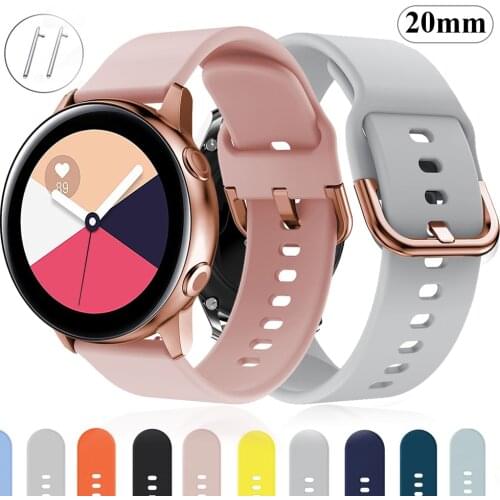 20mm Watch Strap For Samsung Galaxy Watch Active2 42 40 44mm Band Gear Sport Wrist Bracelet Watchband Amazfit GTS GTR 42 Bip U S