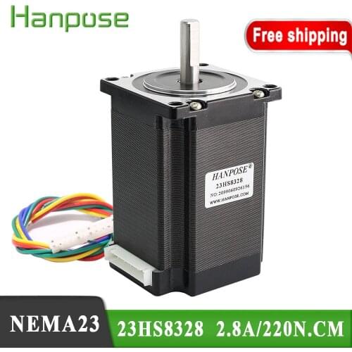 Nema 23 Stepper Motor 0.9NM-2.2NM 4-lead 57mm flange Stepping Motor for CNC worm wheel edging machine 23HS8328 step motor